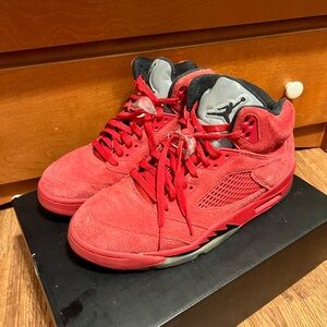 Jordan Retro 5 Red Suede(Size 5)